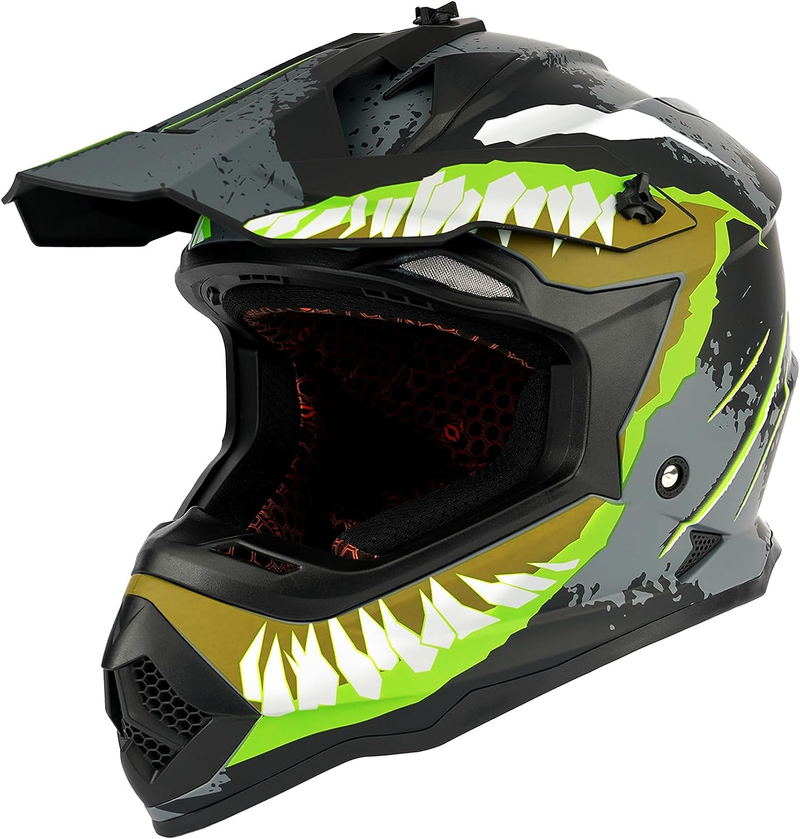 Advanced Off-Road Helmet for Adult ATV and Motorcycle Riders: Optimal Safety and Performance, Men's, Size: One size