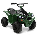 Army Green 12V Kids Ride On ATV with High/Low Speed and Comfortable Seat