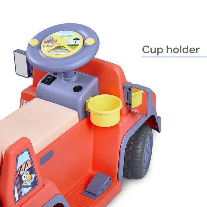Bluey 6V Ride-On Car with Interactive Sounds - Battery