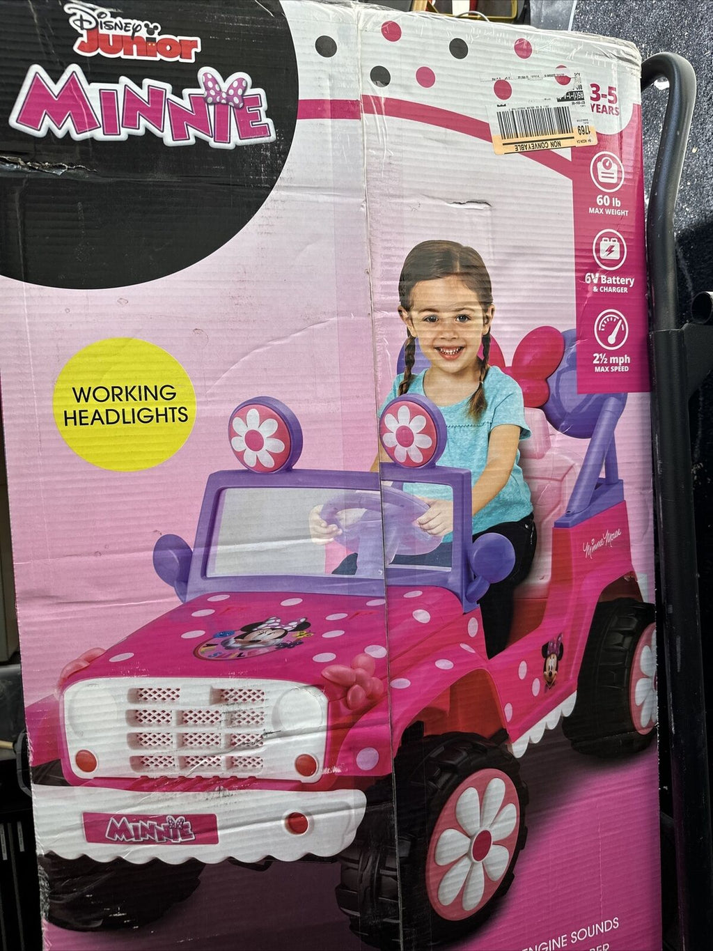 Flower Power Wheels Kid Trax Minnie Brand New Minnie Mouse Flower