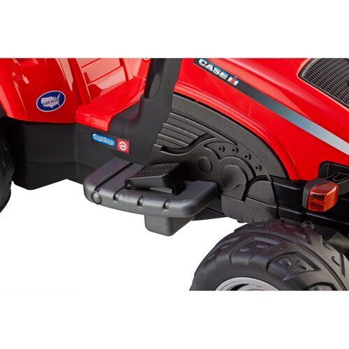 peg perego case ih tractor and trailer pedal ride-on Case IH Lil' Tractor and Trailer: 6V Battery-Powered Ride-On for Kids