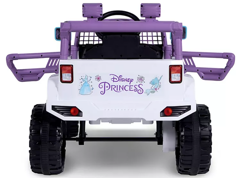 Disney Princess Electric Ride On SUV for Girls 6 Volt White and Pur