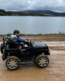 2 Seater 24 Volt 4x4 Electric Ride On Jeep Style Rubber Tires Fully Loaded Truck ATV UTV For Kids W/Magic Cars® Wireless Parental Control