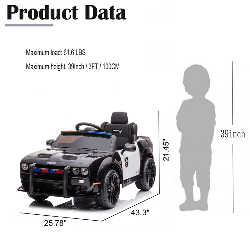 Dodge charger police car ride on cheap