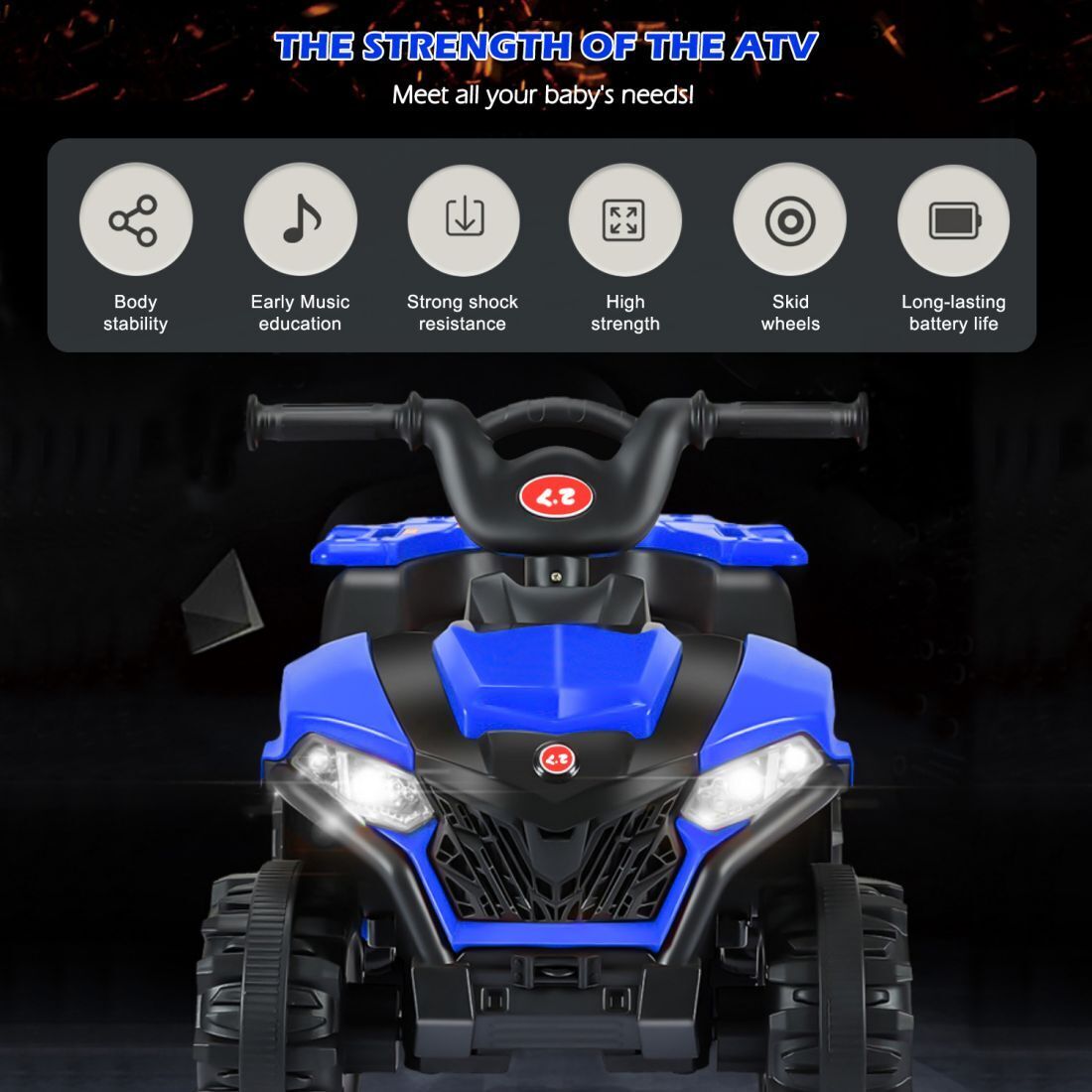 Electric 4-Wheel Beach Buggy for Kids with Forward/Reverse Switch - 6V