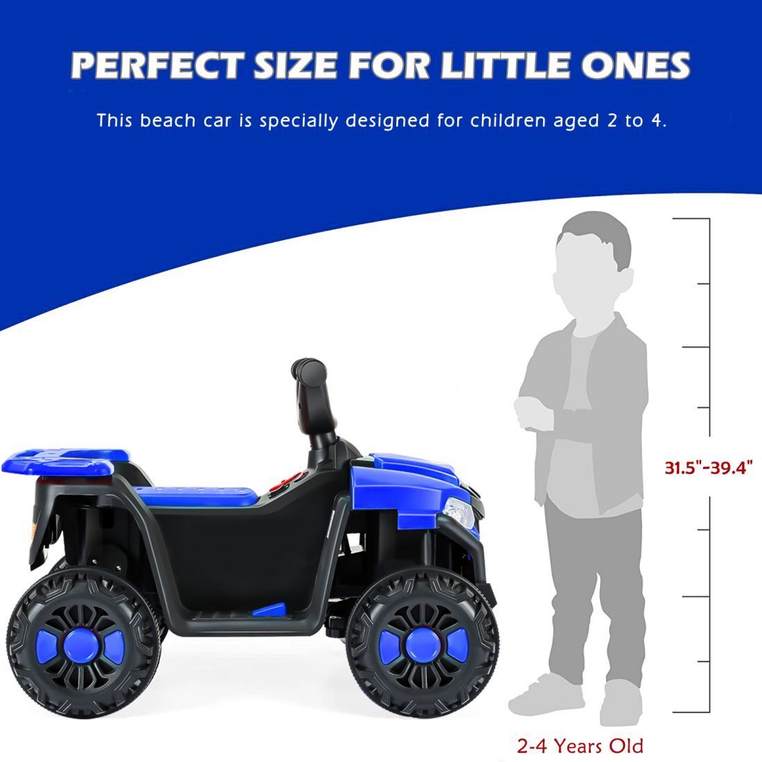 アリイ ビーチバギー　電動 Electric 4-Wheel Beach Buggy for Kids with Forward/Reverse Switch - 6V