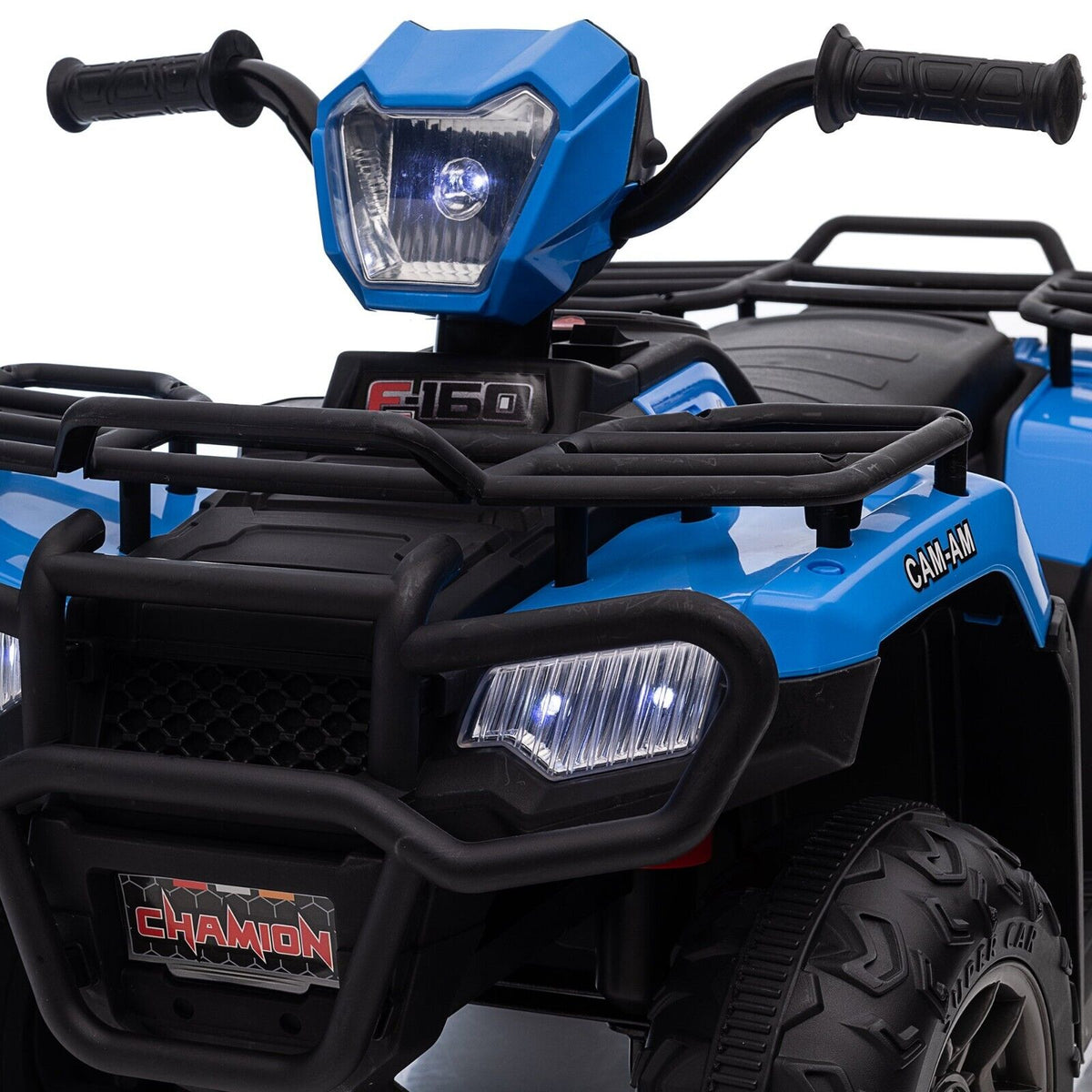 Electric ATV 4-Wheeler Quad Car Toy for Kids with MP3 Player - Blue