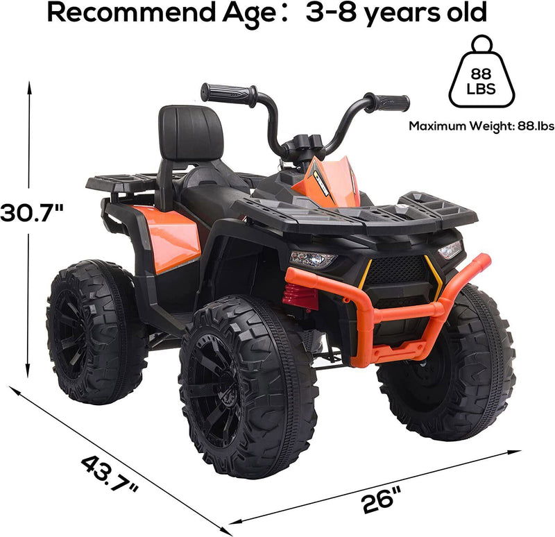 Electric ATV Truck for Kids Ages 3 8 24V Ride On Power Wheel in 4 Vib
