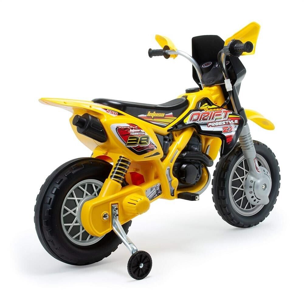 Electric Dirt Bike Kids Ride On 4-Wheels Motorcycle Toy