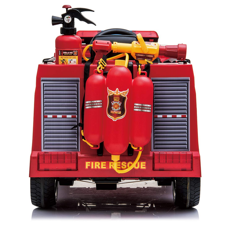 Electric Fire Truck Ride On for Kids with Remote Control Motorized Pow