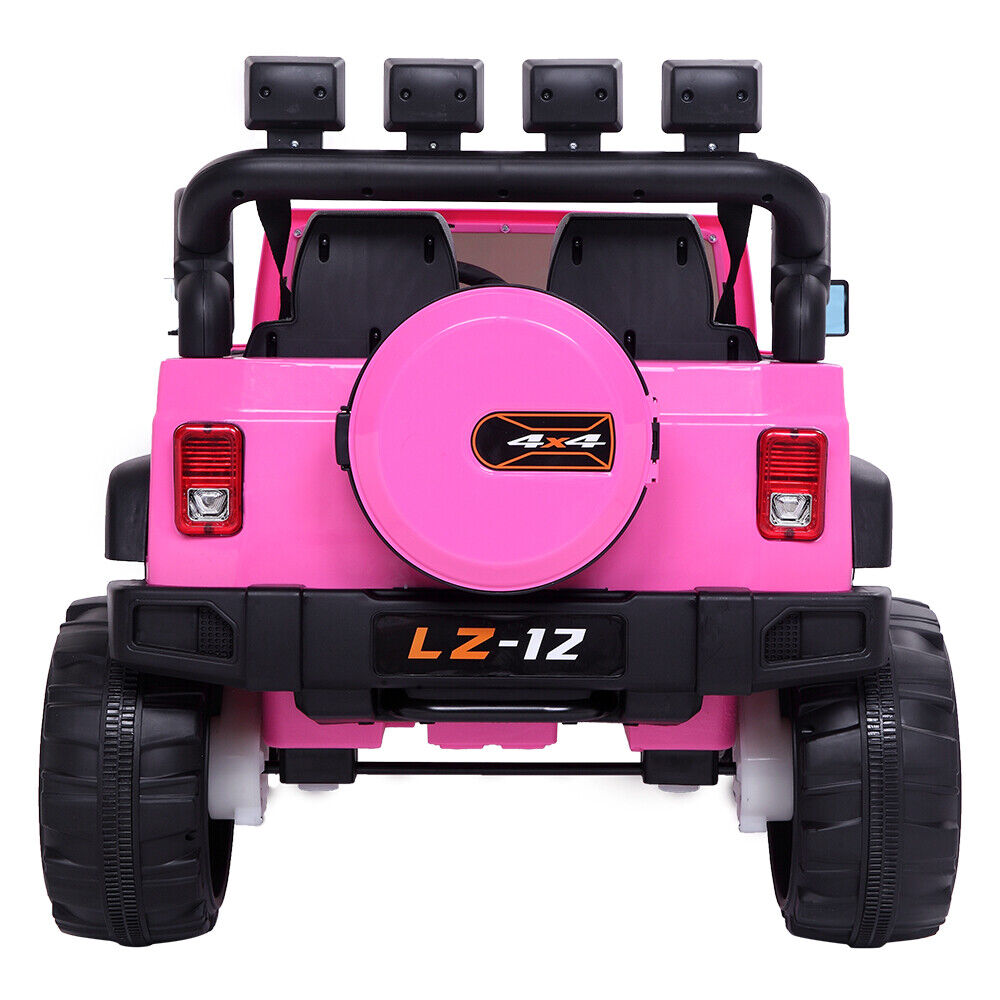 Electric Pink Jeep for Kids with Remote Control and Rechargeable Batte