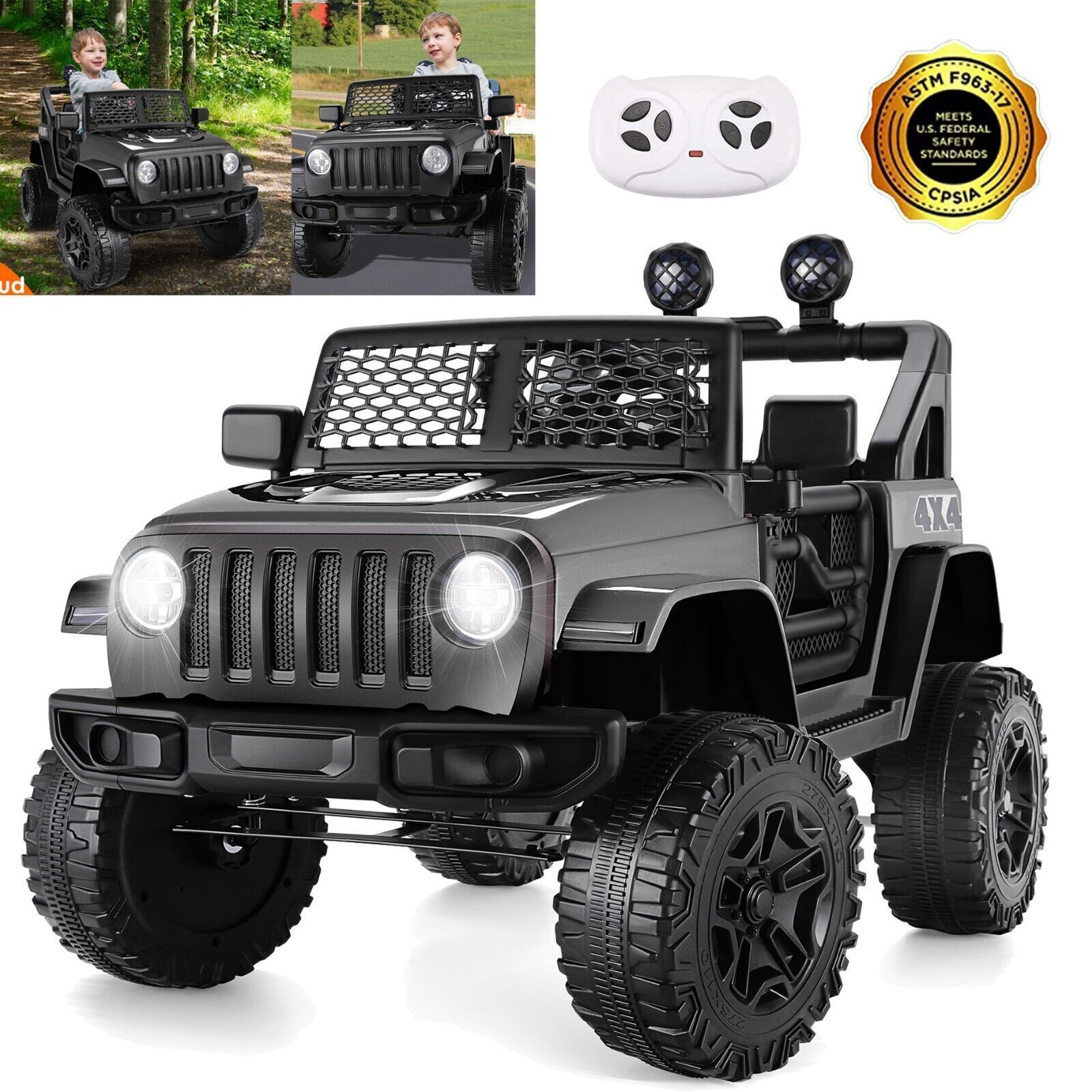 Remote Car Rideon Electric Ride-On Car for Kids with Remote Control and MP3 Player - 12V