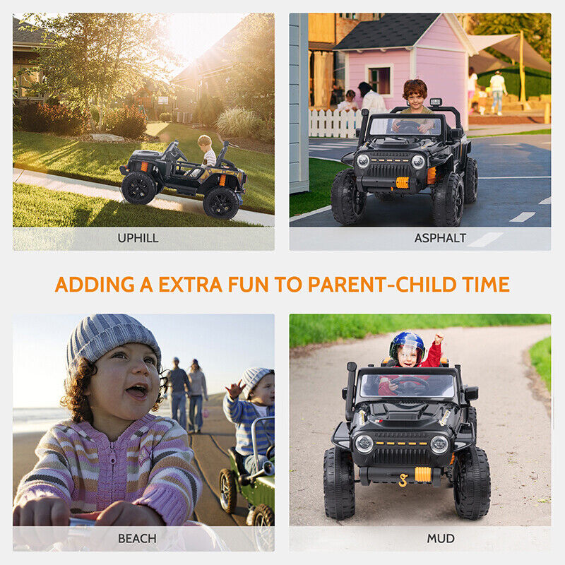 Electric Ride-On Car for Kids with Remote Control and Parent Seat - 12