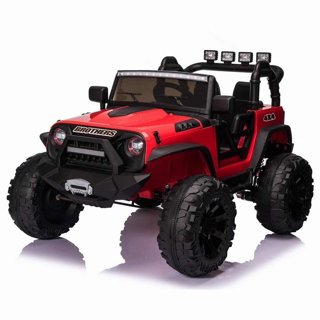 Electric Ride-On Truck for Kids with Remote Control, LED Lights, and M