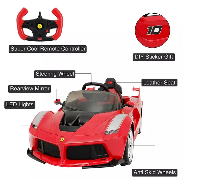 World Famous LaFerrari Edition Ferrari Electric Ride On Car For Children W/Magic Cars® Wireless Parental Control