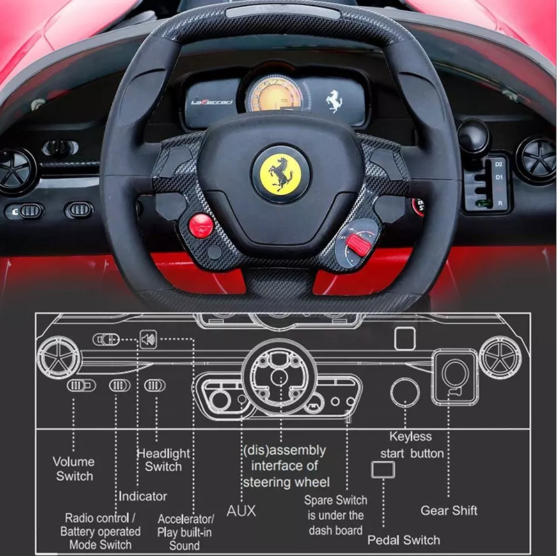 World Famous LaFerrari Edition Ferrari Electric Ride On Car For Children W/Magic Cars® Wireless Parental Control