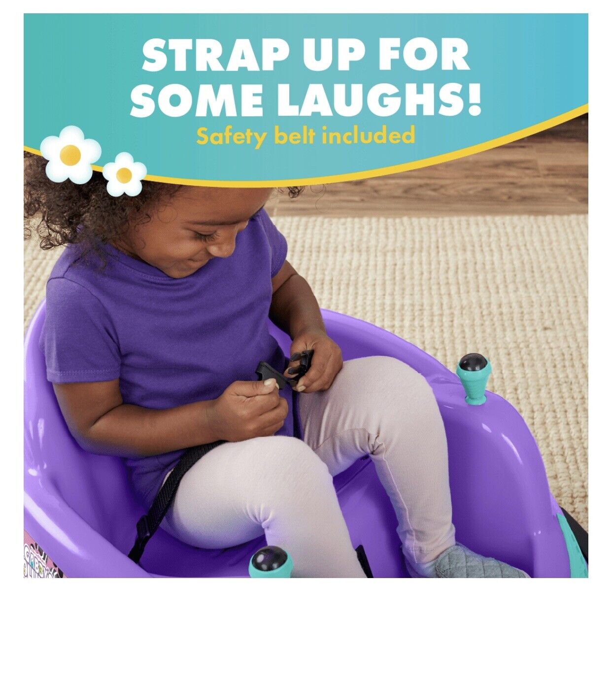 Gabby's Dollhouse 6V Bumper Car Fun Ride with LED Lights