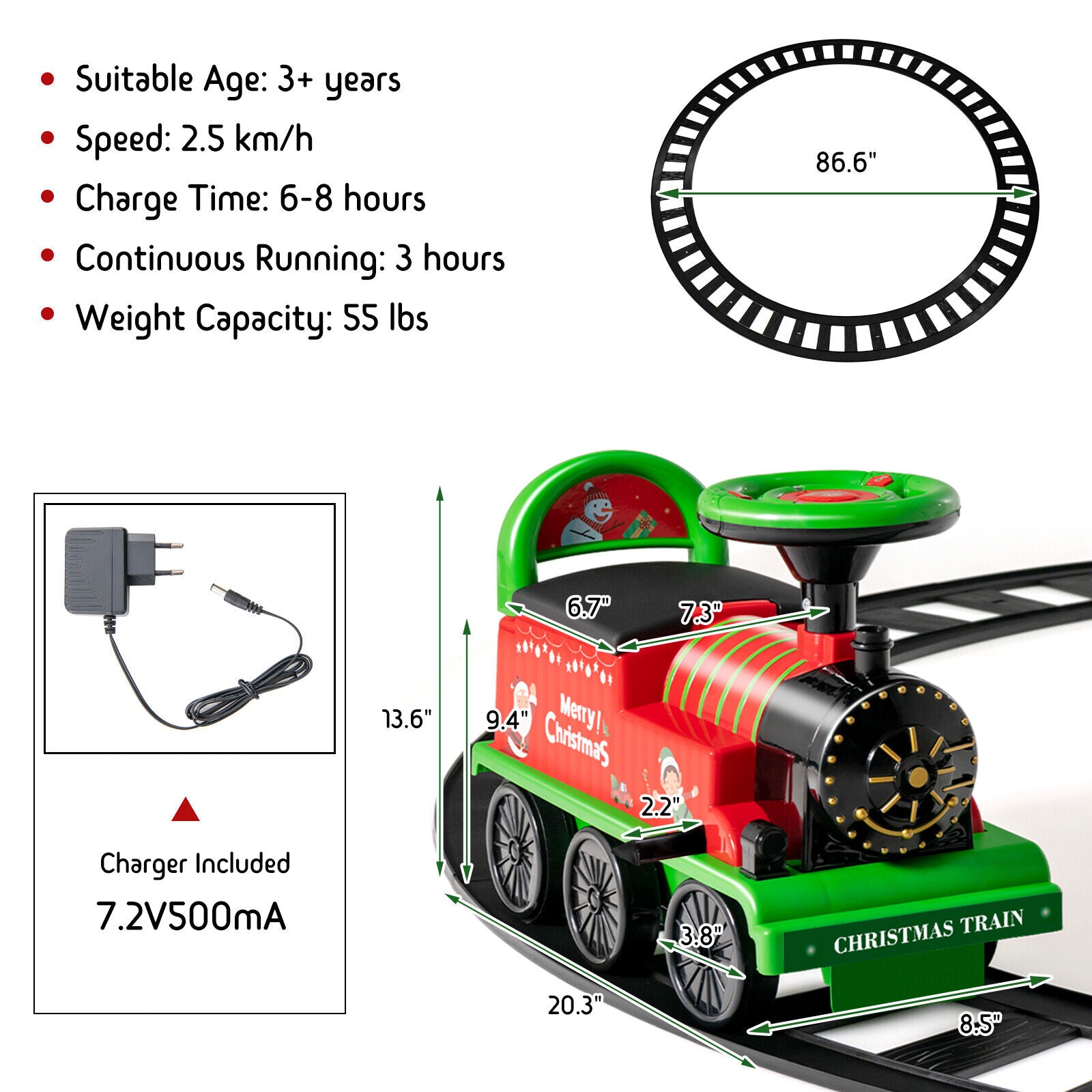 Remote Green Train Green Electric Kids Train Toy with Unique Design and Stickers