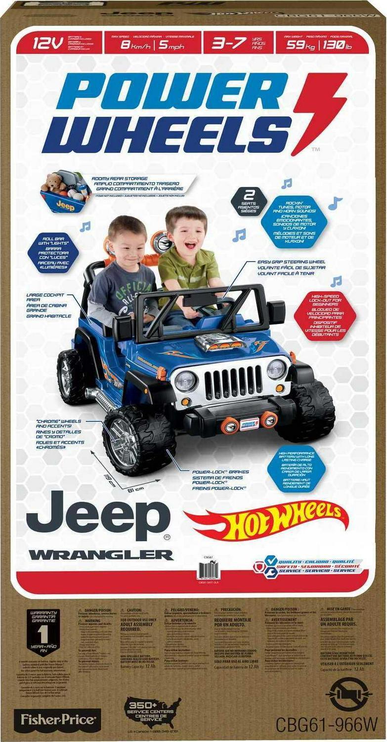 Power Wheel Max Hot Wheels Jeep Wrangler 12V Ride-On Vehicle by Power Wheels
