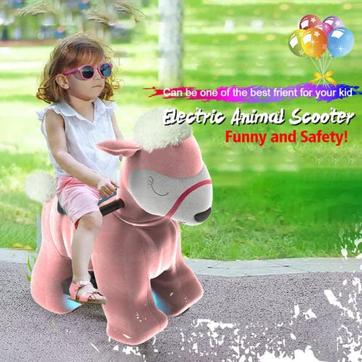 Unicorn Ride Hoverheart Animal Scooter Scooter Plush Animal Ride