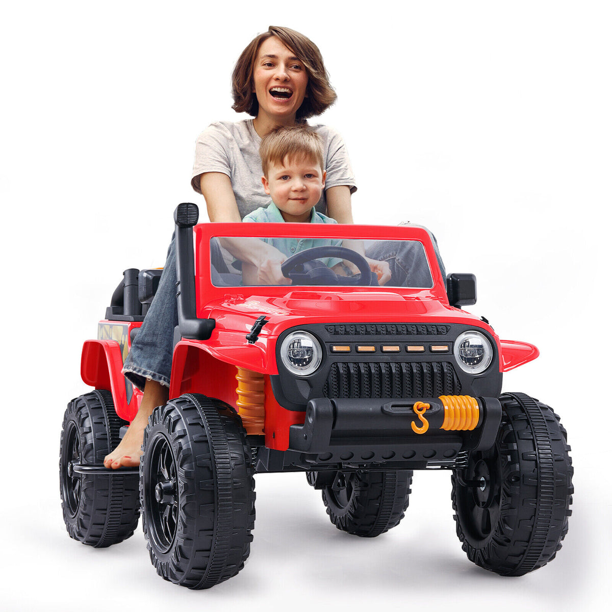 2-Seater Electric Ride-On Jeep for Kids with Remote Control, LED Light
