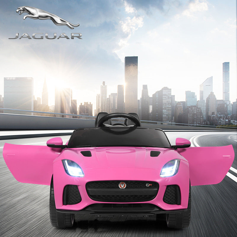 Jaguar F Type SVR 12V Licensed Kids Ride On Car with Lights Remote C