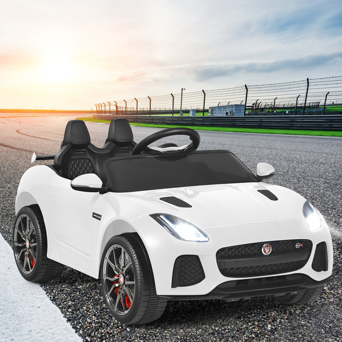 Jaguar F-Type SVR 12V Licensed Kids Ride On Car with Lights, Music, an