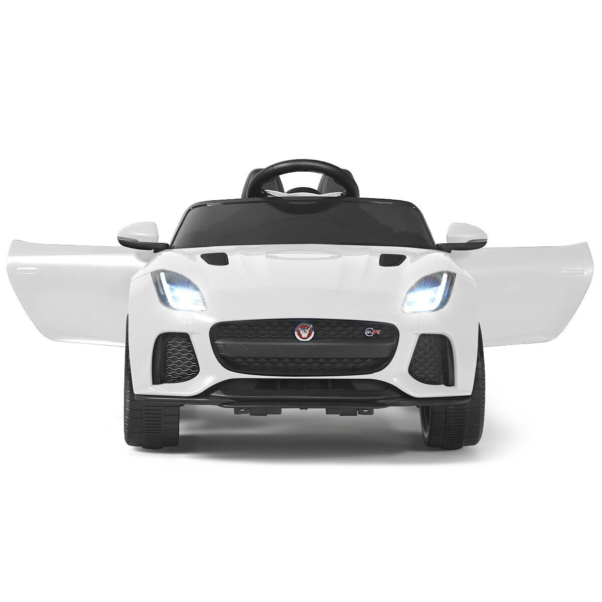 12V Jaguar F Type SVR Licensed Kids Ride On Car White