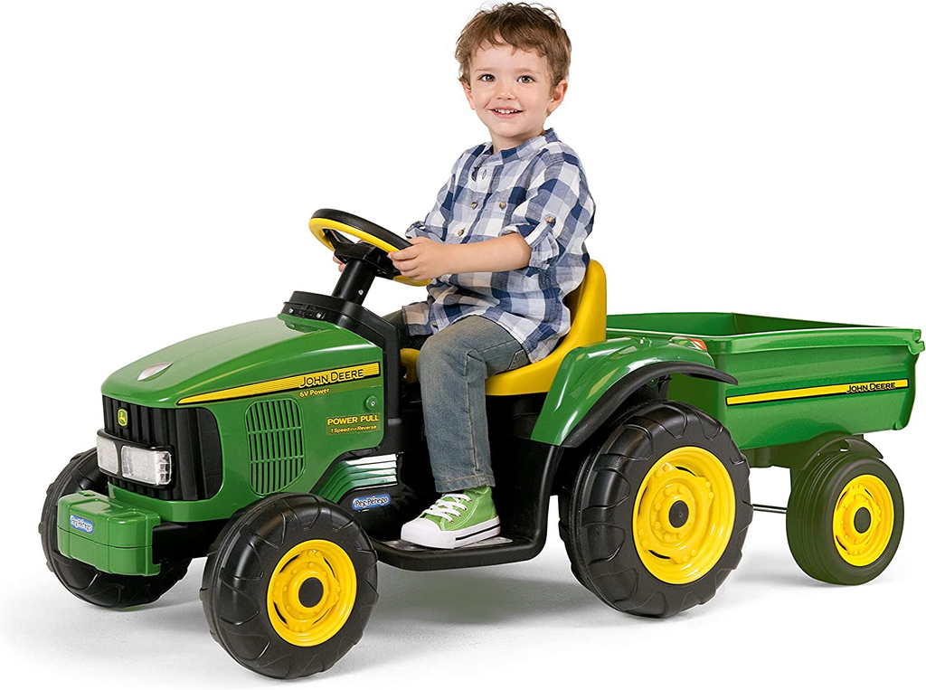 John deere 6 volt ride on online tractor