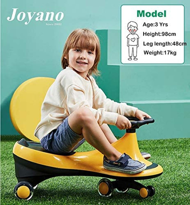 Joyano® LED Swing Car with Flashing Wheels for Kids - Wiggle Joyano® LED Swing Car with Flashing Wheels for Kids - Wiggle