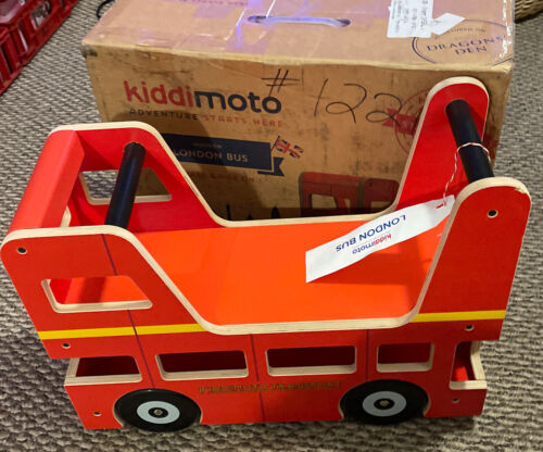 Car Rider Bus Rider Walker Kiddimoto London Bus Walker and Ride-On Toy for Toddlers (12-24 Months
