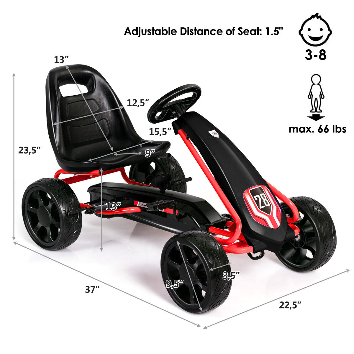 pedal cars Kids' Pedal Car Go Kart