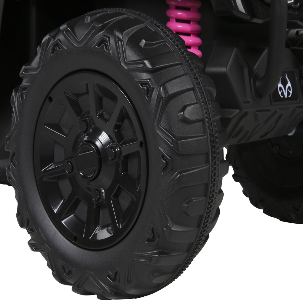 Kids' Pink Camouflage UTV Ride-On Truck with 12V Power and Single Seat