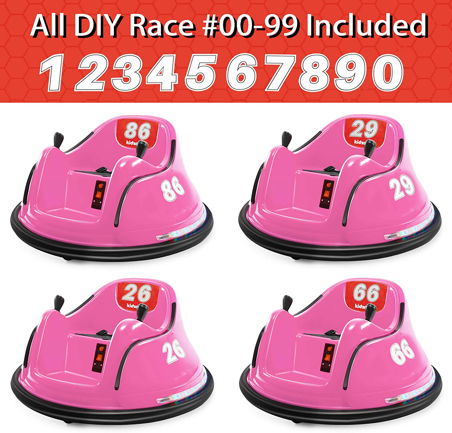 Kidzone DIY 6V Electric Bumper Car with Remote Control 0099 Model