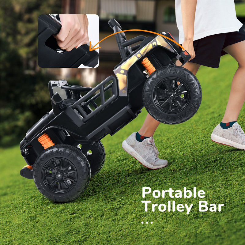 Remote Control Electric Ride On Truck for Kids with Parent Seat and FM