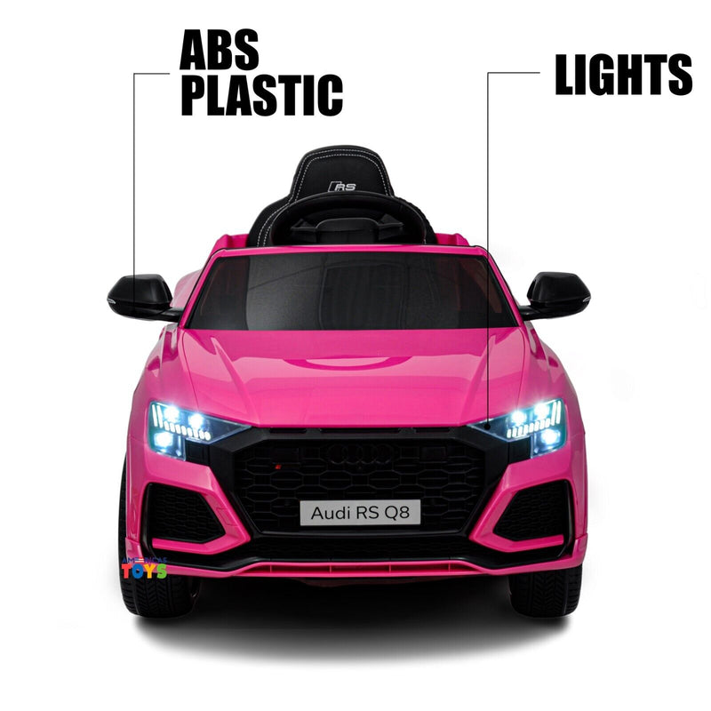 Pink audi store kids car