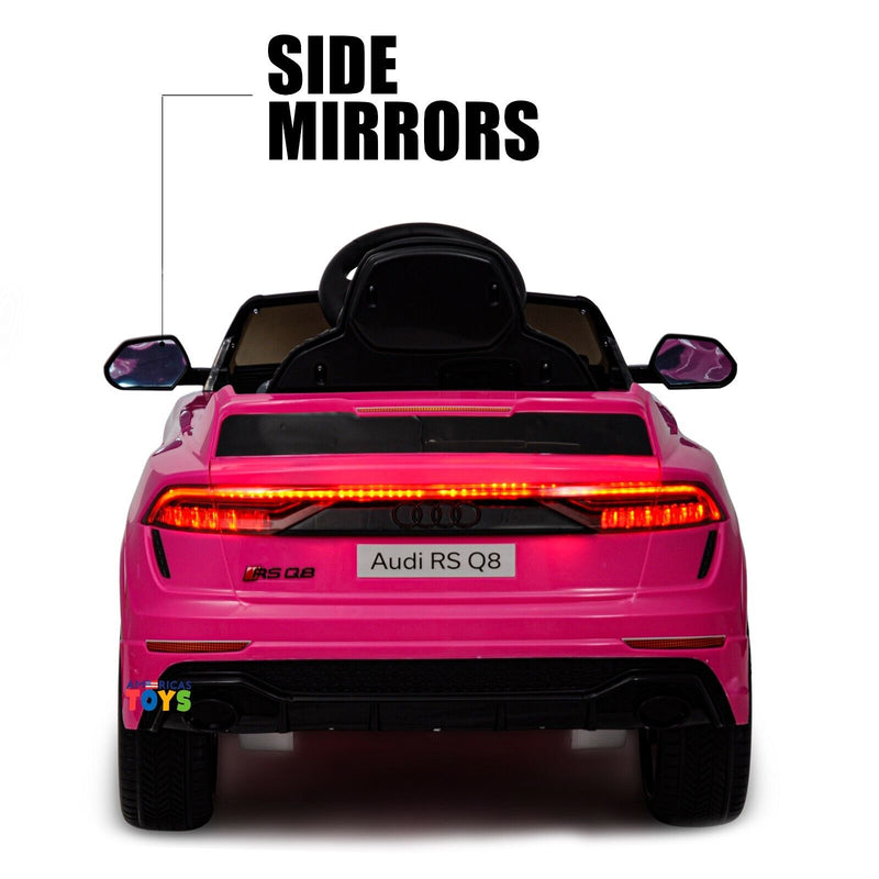Pink audi store kids car