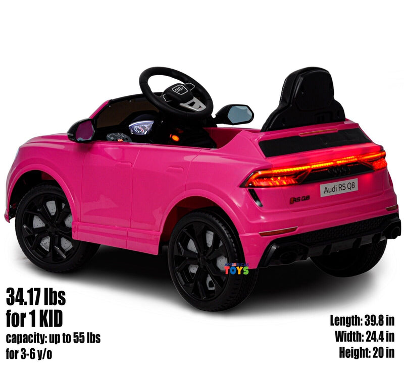 Pink audi ride on hot sale car