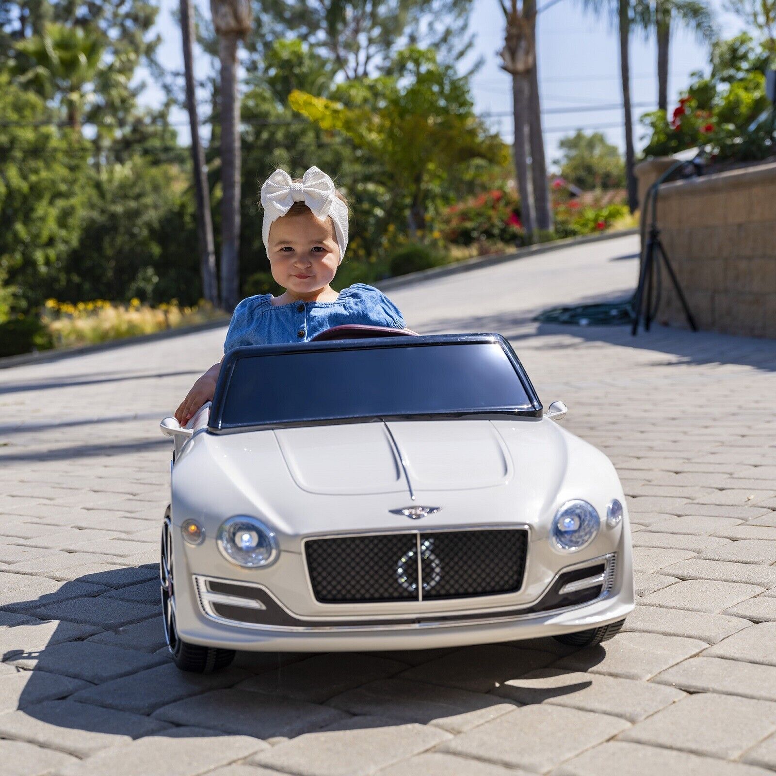 Licensed Bentley Style 12V Electric Ride-On Car for Kids with Remote C