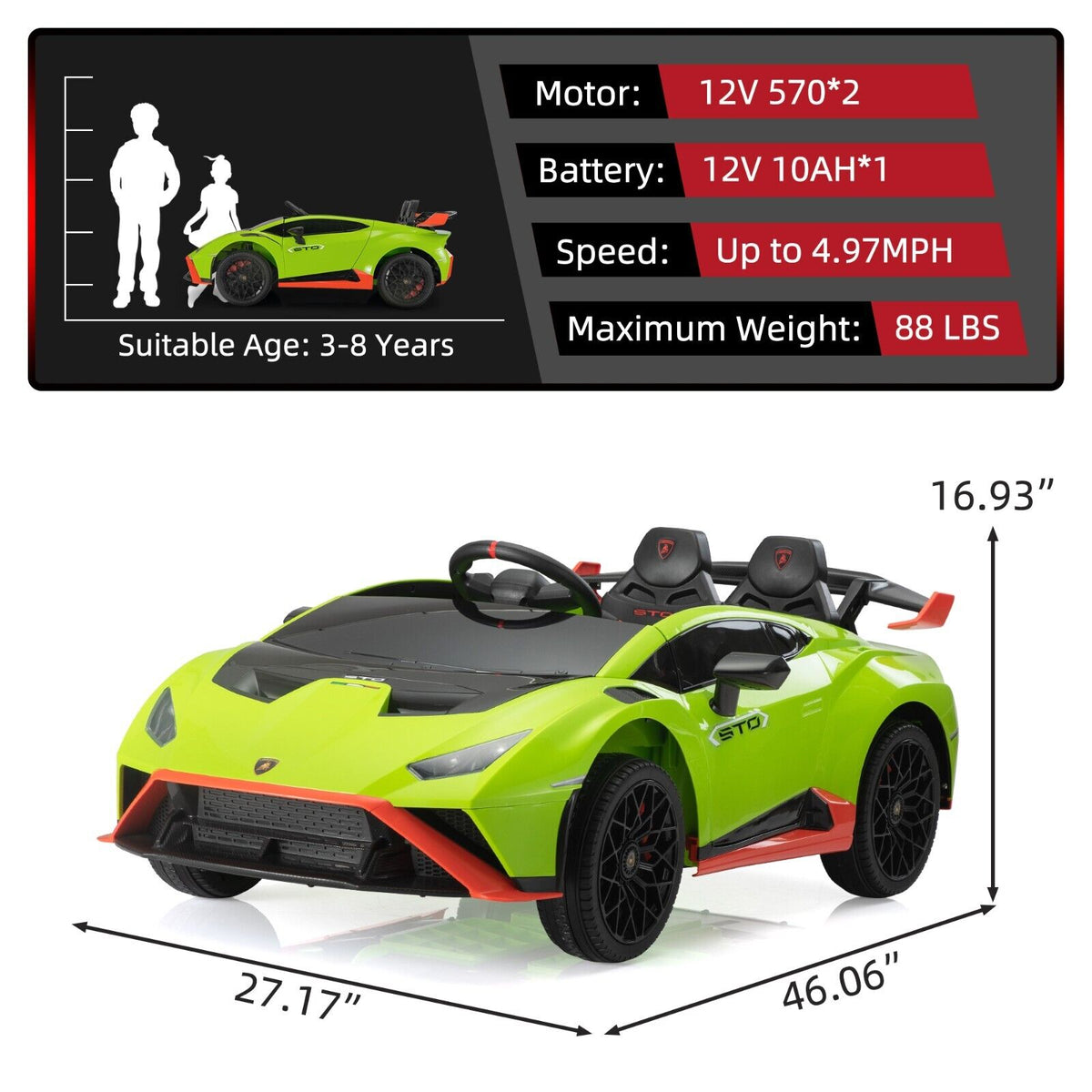 Lamborghini toy car battery deals