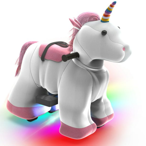 Magical Unicorn 6V Electric Ride On Car for Girls Ages 2 4 with LED Lights Unicorn