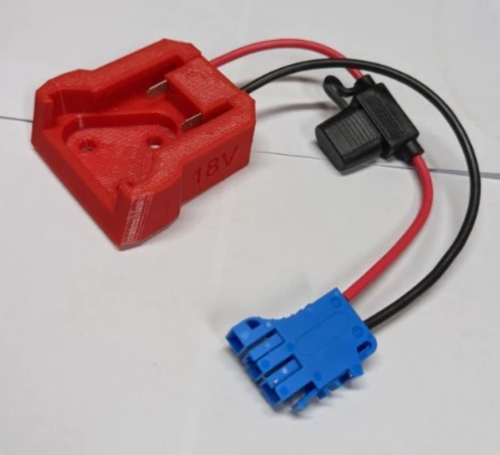 Milwaukee M18 Peg Perego Upgrade Battery Adapter Docking Kit, Red