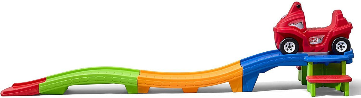 Multicolor ATV Style Red Car Toy Set for Kids Roller Coaster Track R