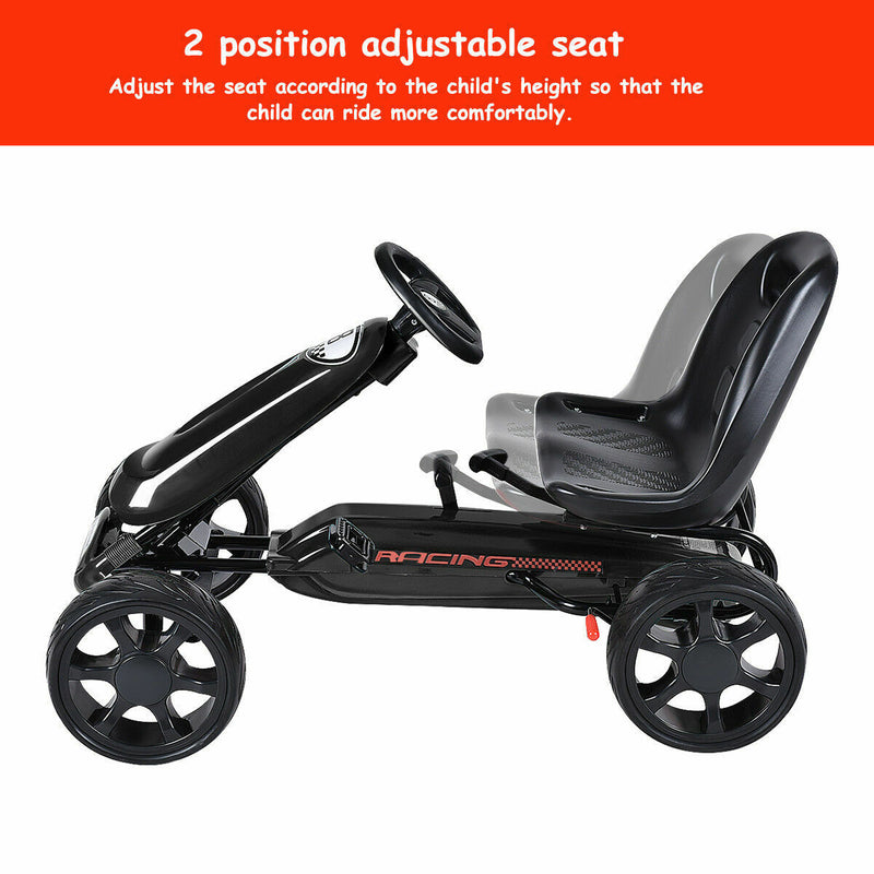 4 Wheel Racers Pedal-Powered Go Kart for Kids - 4 Wheel Racer Stealth - Perfect Chris