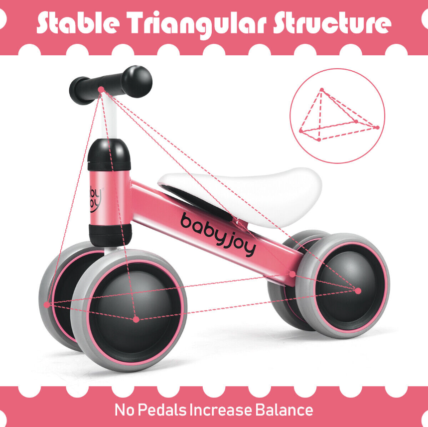 balance bike no pedals Pink Children's Balance Bike