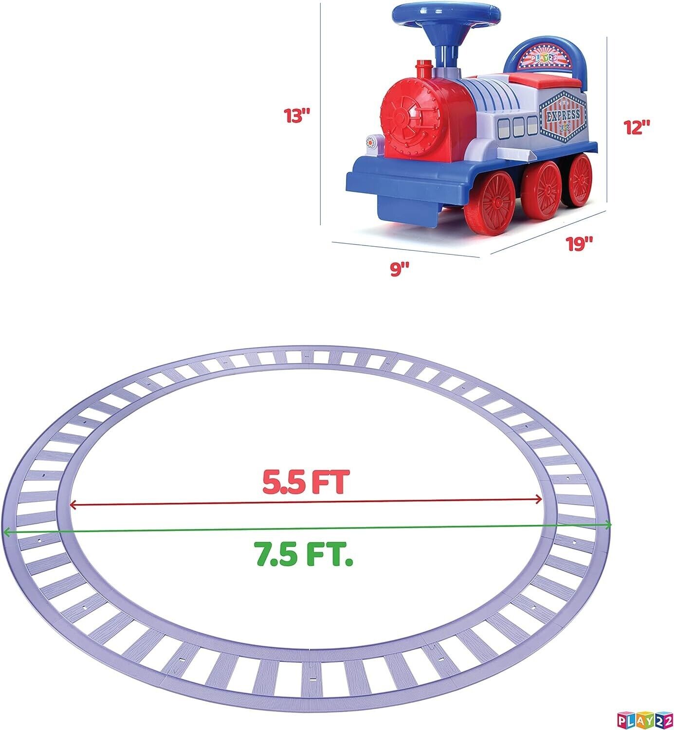 Interactive Train Ride Play22 Electric Ride On Train Set with Tracks - Interactive Toy Train