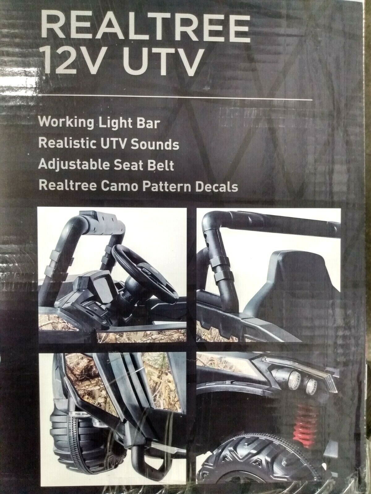 Realtree 12V UTV Ride-On Electric Toy Truck with Realistic Lights & So