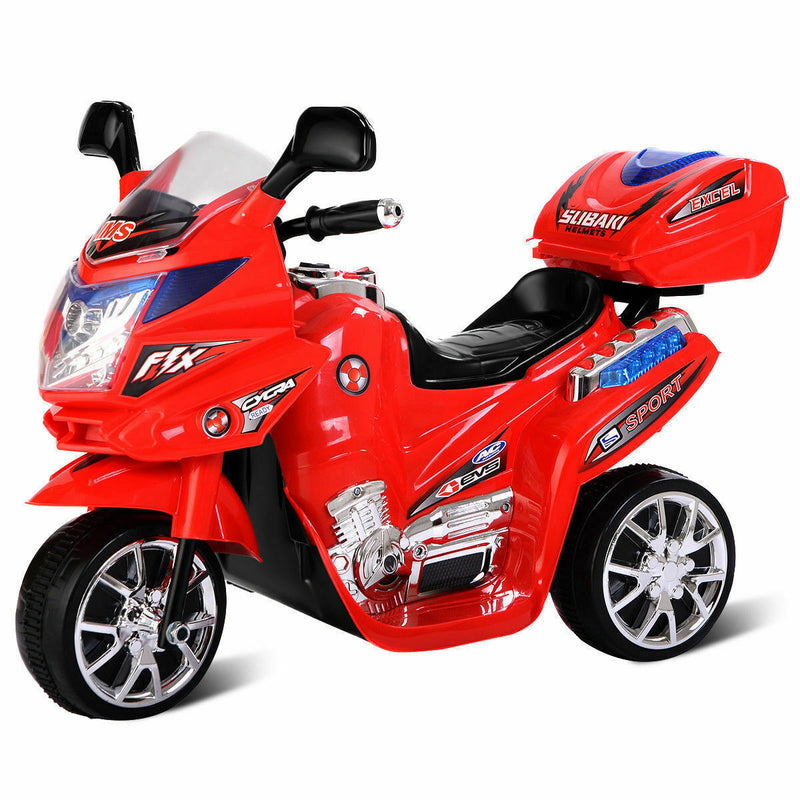 baby motorcycle helmet toy Easy Ride Kids Safe 6 Volt 3 Wheel Battery Powered Ride-On Motorcycle Red
