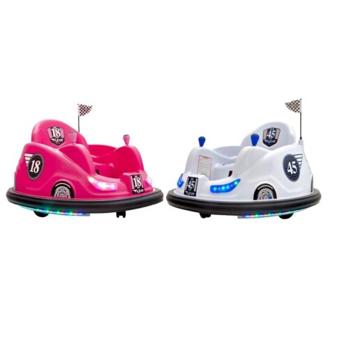 Red/Black 2-Pack Flybar 6V Electric Bumper Cars - Battery Powered Fun