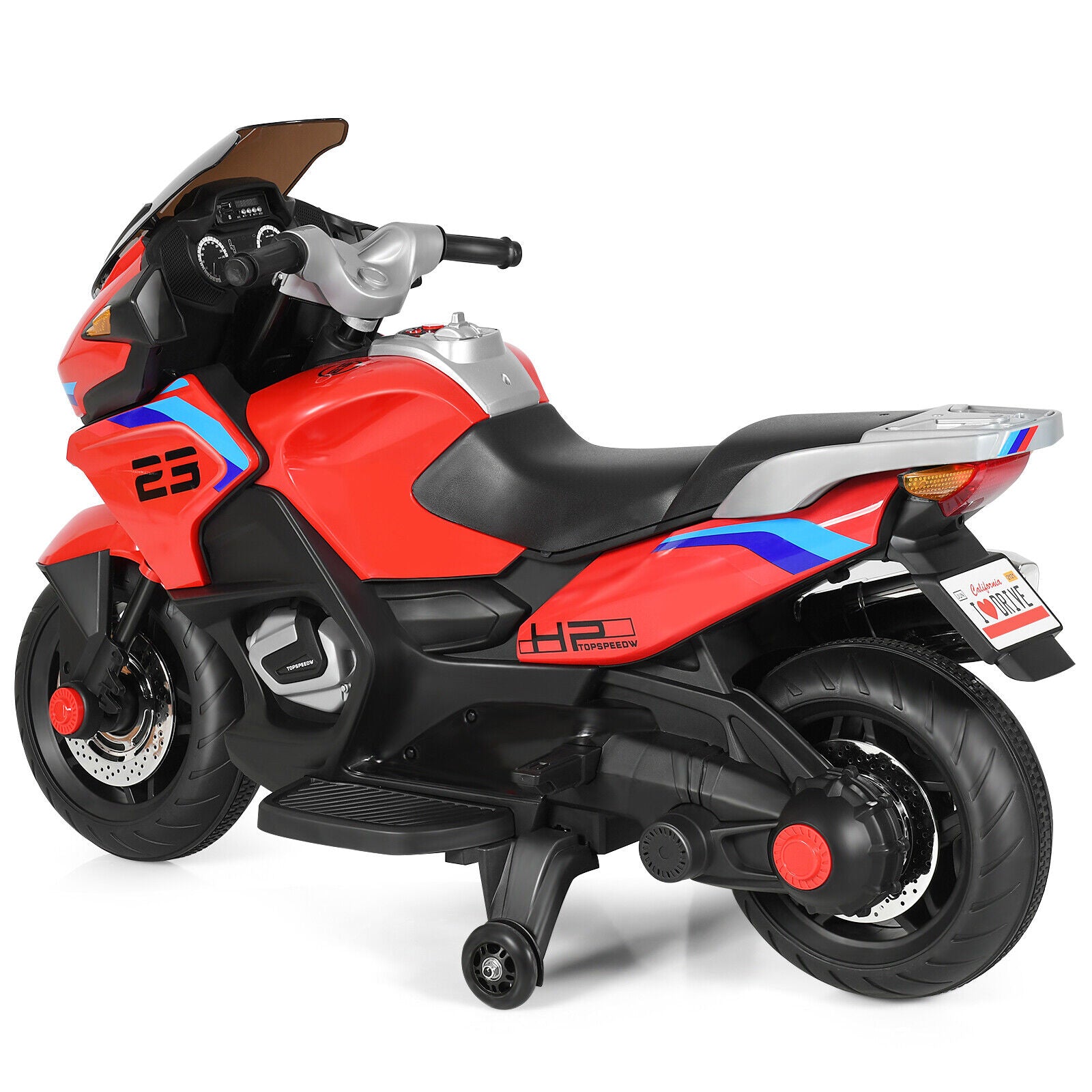 4 Supply 12V Children'S Motorcycle, Electric Motorcycle With Led Lights, Red, Two Wheels main image 0